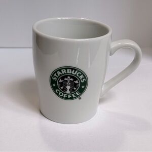 Starbucks 2007 Green Siren Logo Mug 8oz White Ceramic Retired Vintage